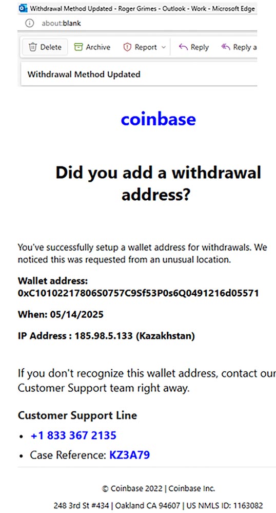 Coinbase Scams Michigan Managed Service Provider